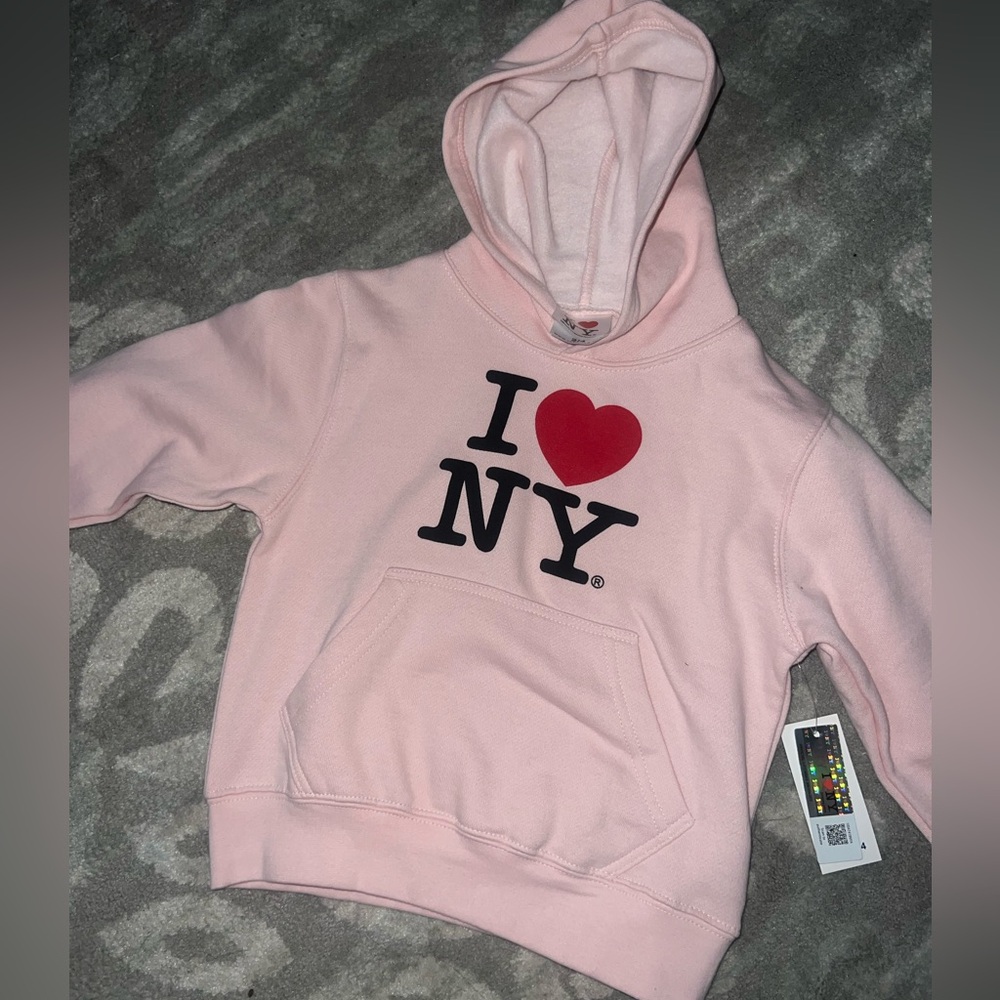 I ❤️ NY Pink Kids Hoodie